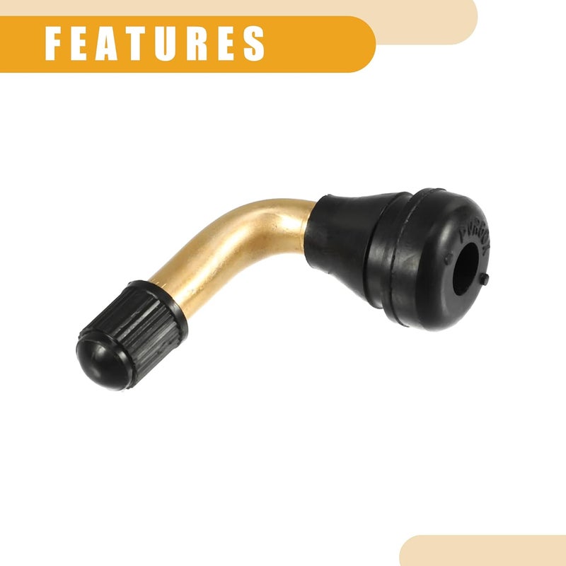 Partuto 5 Pcs Universal PVR60 Tubeless Tire Valve Stem - Cars RV Bicycles Motorcycles Trailers Tubeless Tire Valve - Stainless Steel Gold Tone - Image 5